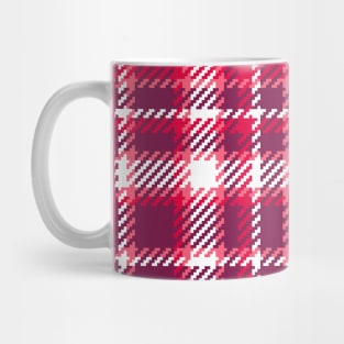 Retro Tartan Plaid red burgundy Mug